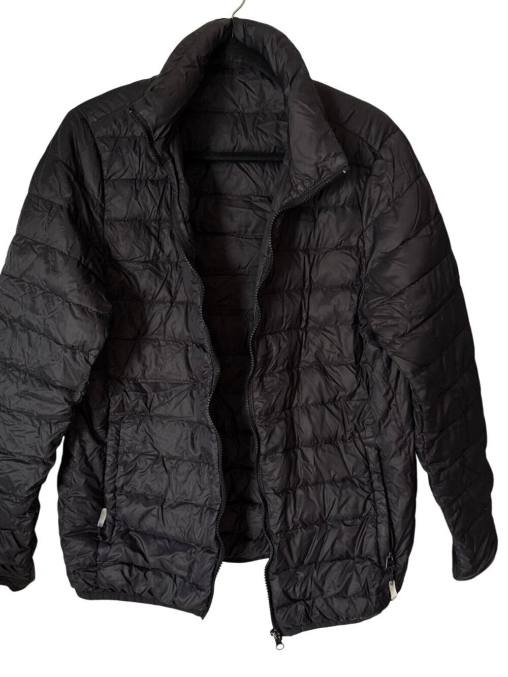 Packable Black Down Jacket MenS MediumLightweight Nylon & Down Warm Outerwear